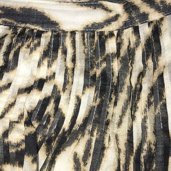 Talbots Petite skirt career brown tan geometric cotton lined Sz 4P - Picture 3 of 5